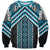 Maori Tukutuku Taniko Motifs Sweatshirt Turquoise Poutama Mix Kowhaiwhai