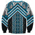 Maori Tukutuku Taniko Motifs Sweatshirt Turquoise Poutama Mix Kowhaiwhai