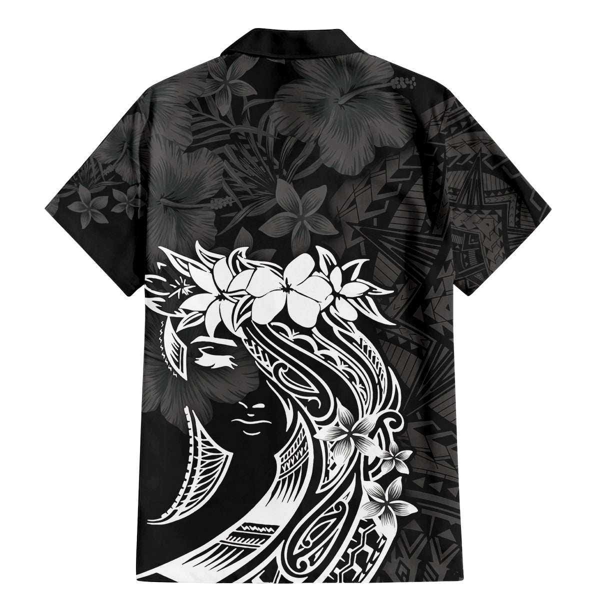 Polynesian Women's Day Family Matching Mermaid Dress and Hawaiian Shirt Plumeria Passion - Black LT7 - Polynesian Pride