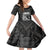 Polynesian Women's Day Kid Short Sleeve Dress Plumeria Passion - Black LT7 KID Black - Polynesian Pride