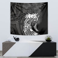 Polynesian Women's Day Tapestry Plumeria Passion - Black LT7 - Polynesian Pride