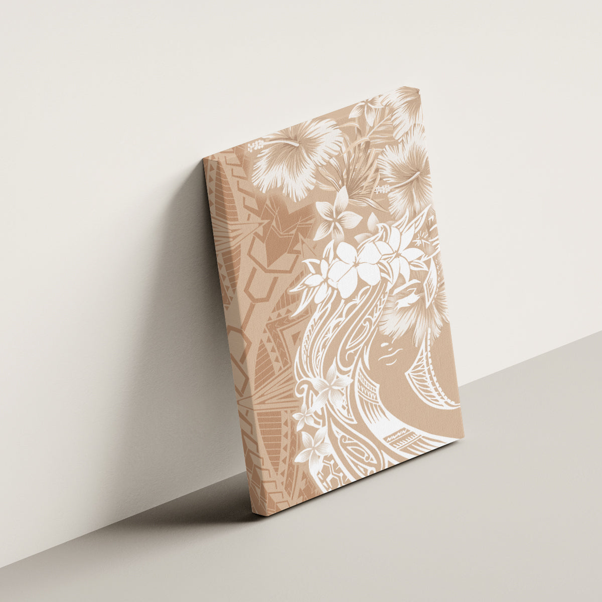 Polynesian Women's Day Canvas Wall Art Plumeria Passion - Beige LT7 - Polynesian Pride