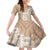 Polynesian Women's Day Kid Short Sleeve Dress Plumeria Passion - Beige LT7 KID Beige - Polynesian Pride