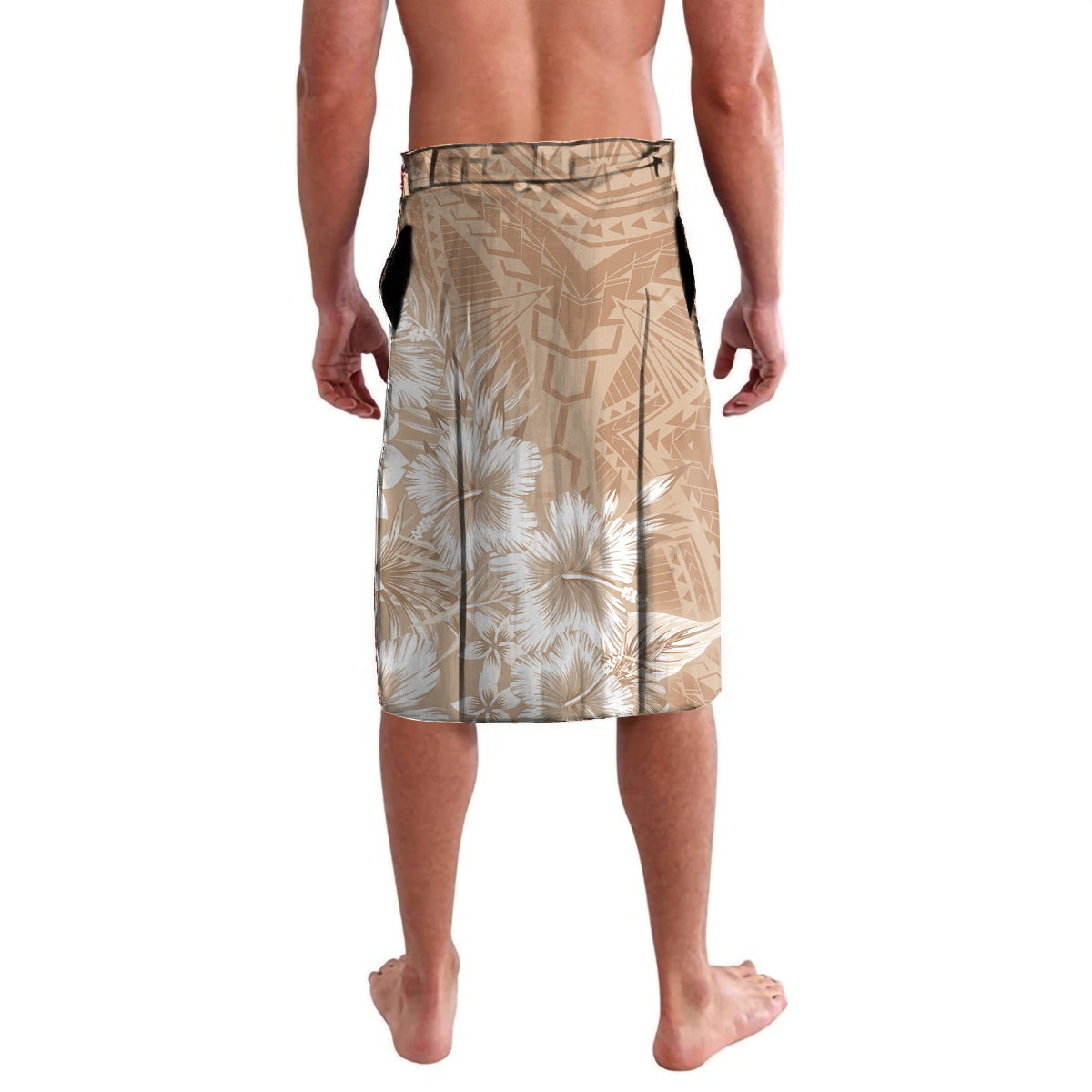 Polynesian Women's Day Lavalava Plumeria Passion - Beige LT7 - Polynesian Pride