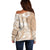 Polynesian Women's Day Off Shoulder Sweater Plumeria Passion - Beige LT7 - Polynesian Pride