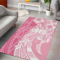Polynesian Women's Day Area Rug Plumeria Passion - Pink LT7 - Polynesian Pride