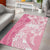 Polynesian Women's Day Area Rug Plumeria Passion - Pink LT7 - Polynesian Pride