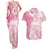 Polynesian Women's Day Couples Matching Tank Maxi Dress and Hawaiian Shirt Plumeria Passion - Pink LT7 Pink - Polynesian Pride