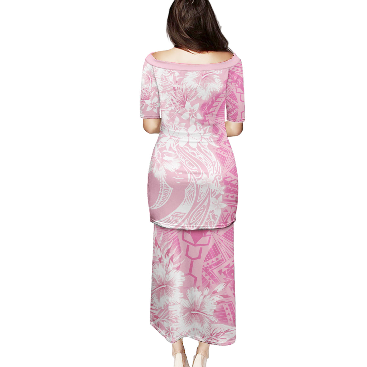 Polynesian Women's Day Family Matching Puletasi and Hawaiian Shirt Plumeria Passion - Pink LT7 - Polynesian Pride