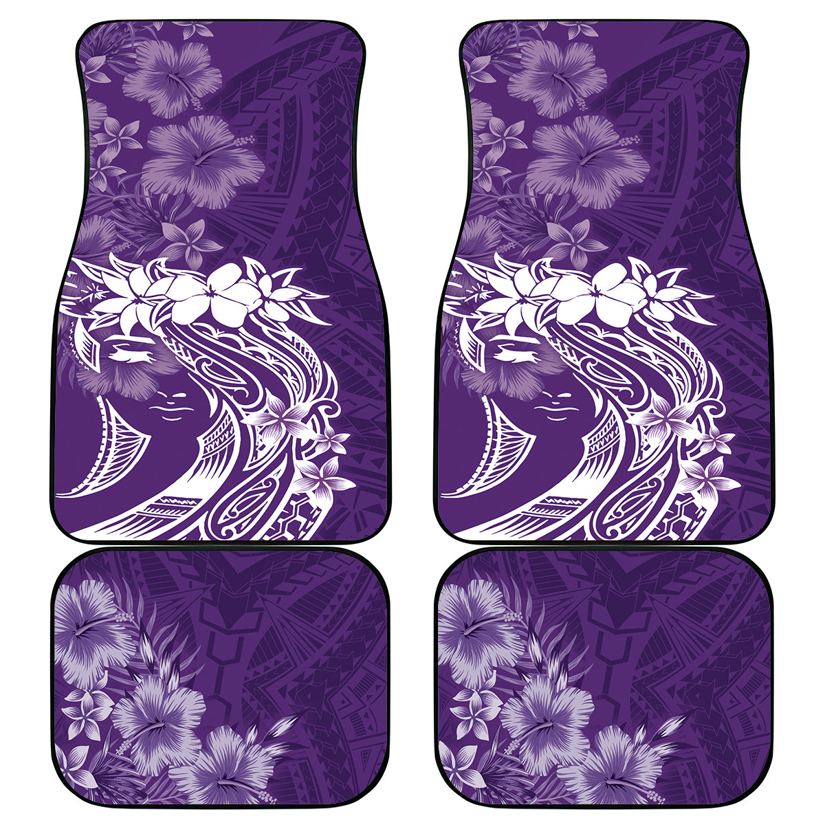 Polynesian Women's Day Car Mats Plumeria Passion - Purple LT7 - Polynesian Pride