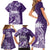 Polynesian Women's Day Family Matching Short Sleeve Bodycon Dress and Hawaiian Shirt Plumeria Passion - Purple LT7 - Polynesian Pride