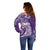 Polynesian Women's Day Off Shoulder Sweater Plumeria Passion - Purple LT7 - Polynesian Pride