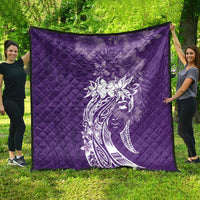 Polynesian Women's Day Quilt Plumeria Passion - Purple LT7 - Polynesian Pride