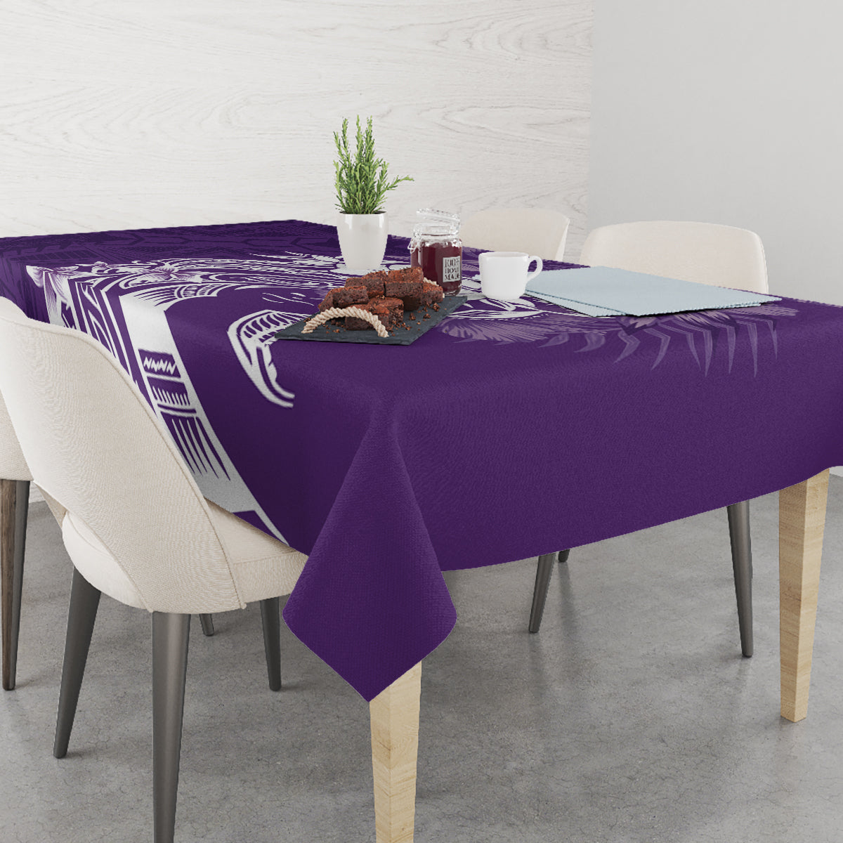Polynesian Women's Day Tablecloth Plumeria Passion - Purple LT7 - Polynesian Pride