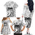 Polynesian Women's Day Family Matching Off Shoulder Long Sleeve Dress and Hawaiian Shirt Plumeria Passion - White LT7 - Polynesian Pride