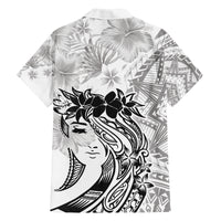 Polynesian Women's Day Family Matching Off Shoulder Long Sleeve Dress and Hawaiian Shirt Plumeria Passion - White LT7 - Polynesian Pride
