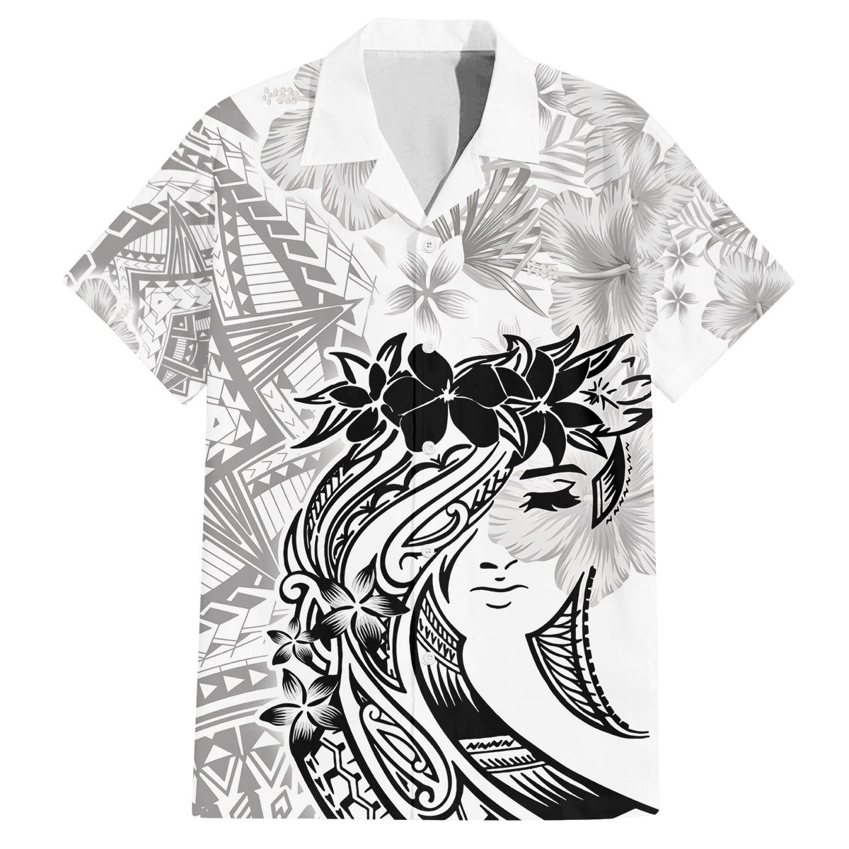 Polynesian Women's Day Family Matching Off Shoulder Maxi Dress and Hawaiian Shirt Plumeria Passion - White LT7 Dad's Shirt - Short Sleeve White - Polynesian Pride