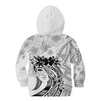 Polynesian Women's Day Kid Hoodie Plumeria Passion - White LT7 - Polynesian Pride