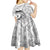 Polynesian Women's Day Kid Short Sleeve Dress Plumeria Passion - White LT7 - Polynesian Pride
