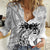 Polynesian Women's Day Women Casual Shirt Plumeria Passion - White LT7 Female White - Polynesian Pride