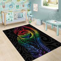 New Zealand Pride Area Rug Takatapui Rainbow Fern