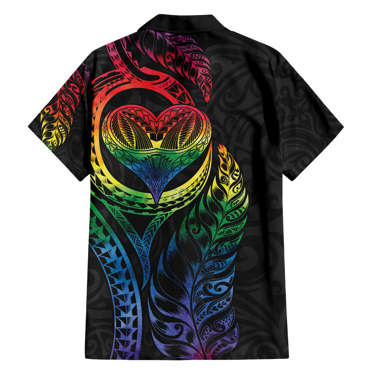 New Zealand Pride Family Matching Tank Maxi Dress and Hawaiian Shirt Takatapui Rainbow Fern