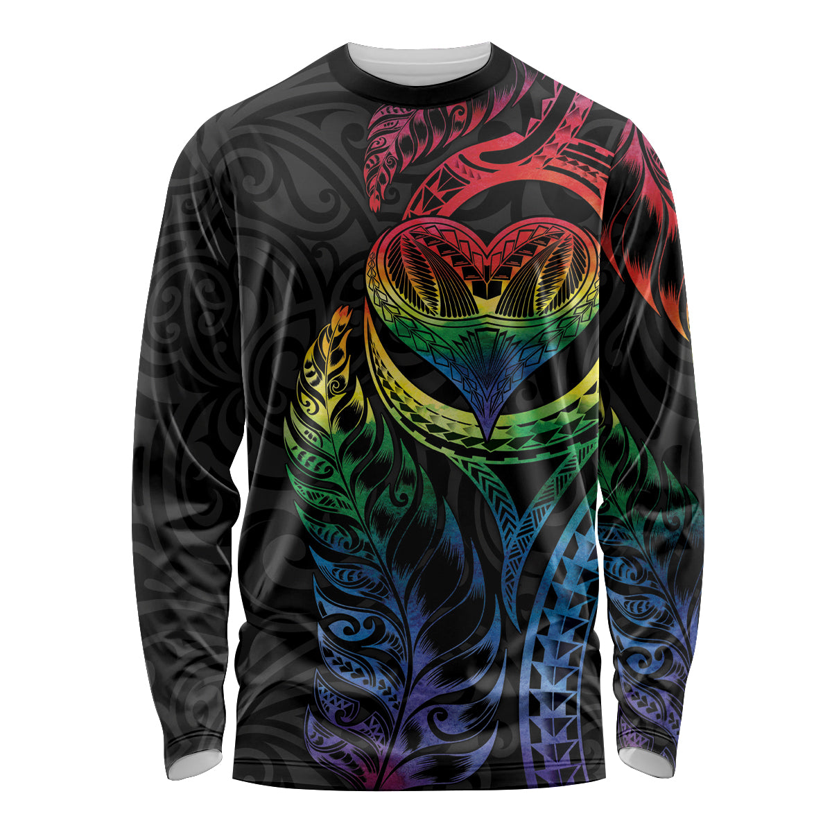 New Zealand Pride Long Sleeve Shirt Takatapui Rainbow Fern LT7 Unisex Colorful - Polynesian Pride