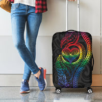 New Zealand Pride Luggage Cover Takatapui Rainbow Fern