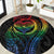 New Zealand Pride Round Carpet Takatapui Rainbow Fern