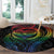 New Zealand Pride Round Carpet Takatapui Rainbow Fern