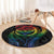 New Zealand Pride Round Carpet Takatapui Rainbow Fern