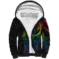 New Zealand Pride Sherpa Hoodie Takatapui Rainbow Fern