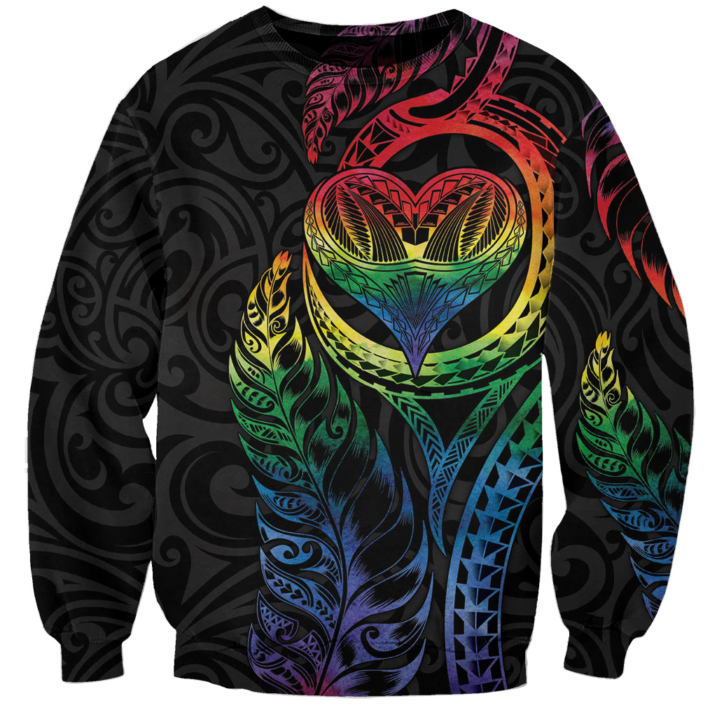 New Zealand Pride Sweatshirt Takatapui Rainbow Fern