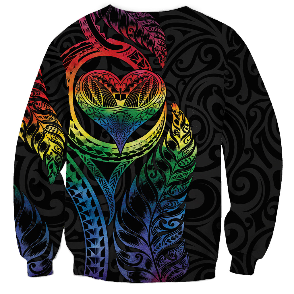 New Zealand Pride Sweatshirt Takatapui Rainbow Fern