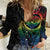 New Zealand Pride Women Casual Shirt Takatapui Rainbow Fern