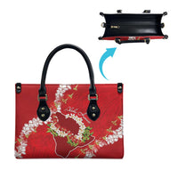 Hawaii Island Flowers Lei Leather Bag Ohia Lehua Scarlet Red LT7 - Polynesian Pride