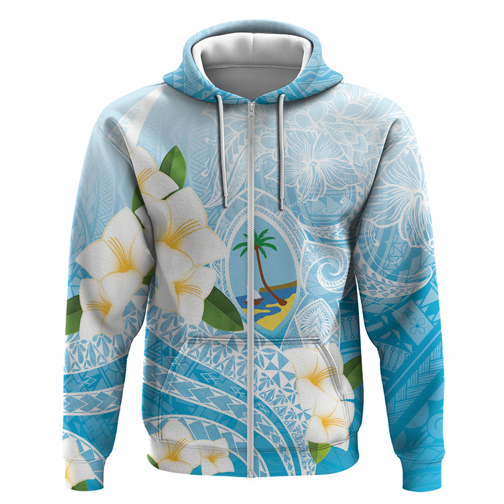 Guam Chamorro Guasali Flowers Hoodie Aqua Gradient
