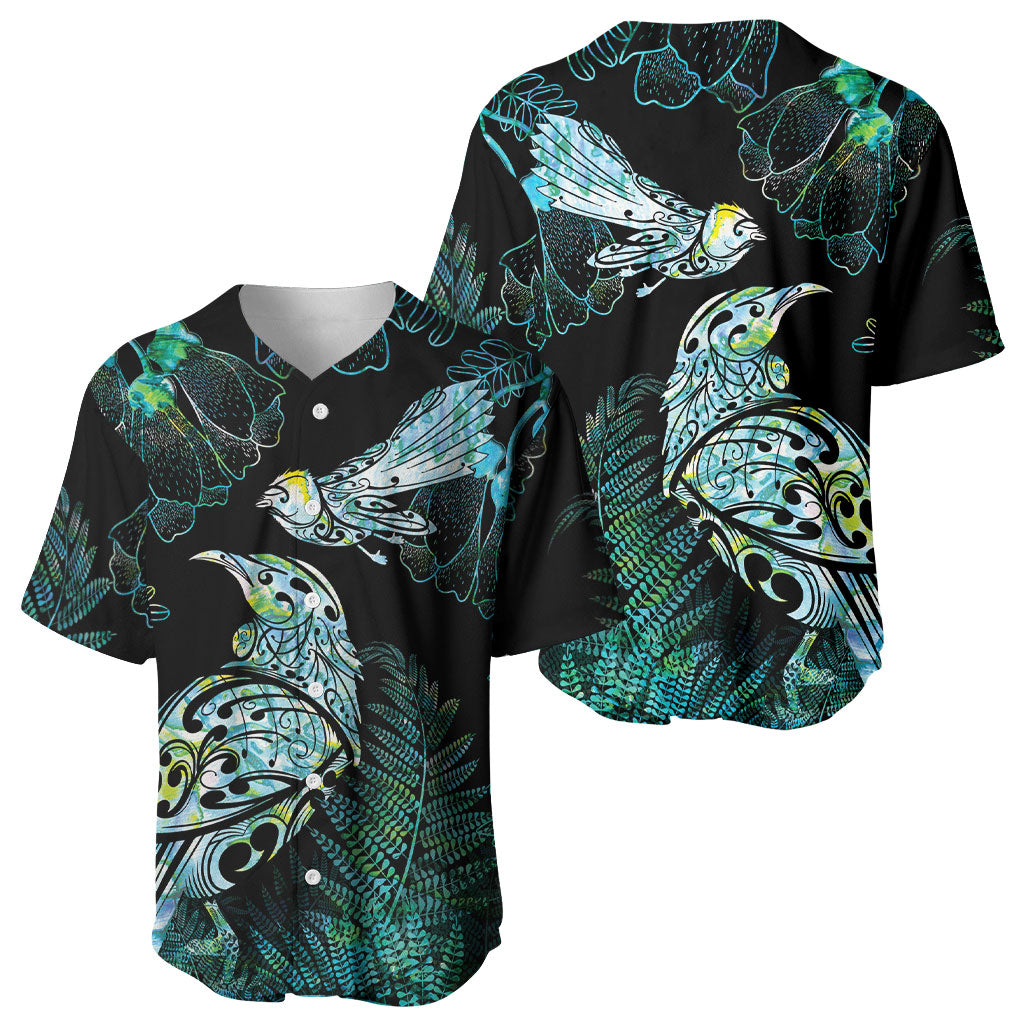 Aotearoa Maori Mahuru Baseball Jersey Spring Time - Paua Shell Green LT7 - Polynesian Pride