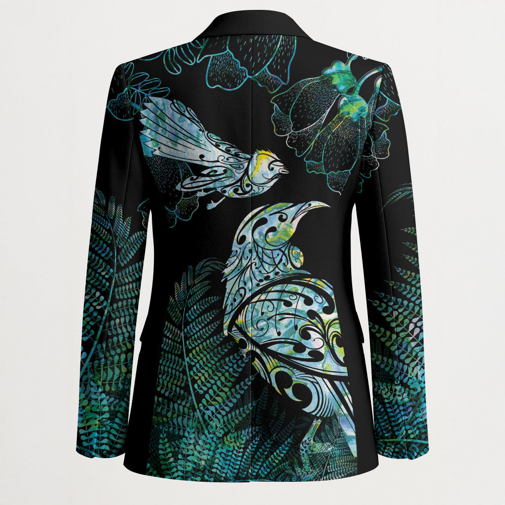 Aotearoa Maori Mahuru Blazer Spring Time - Paua Shell Green LT7 - Polynesian Pride