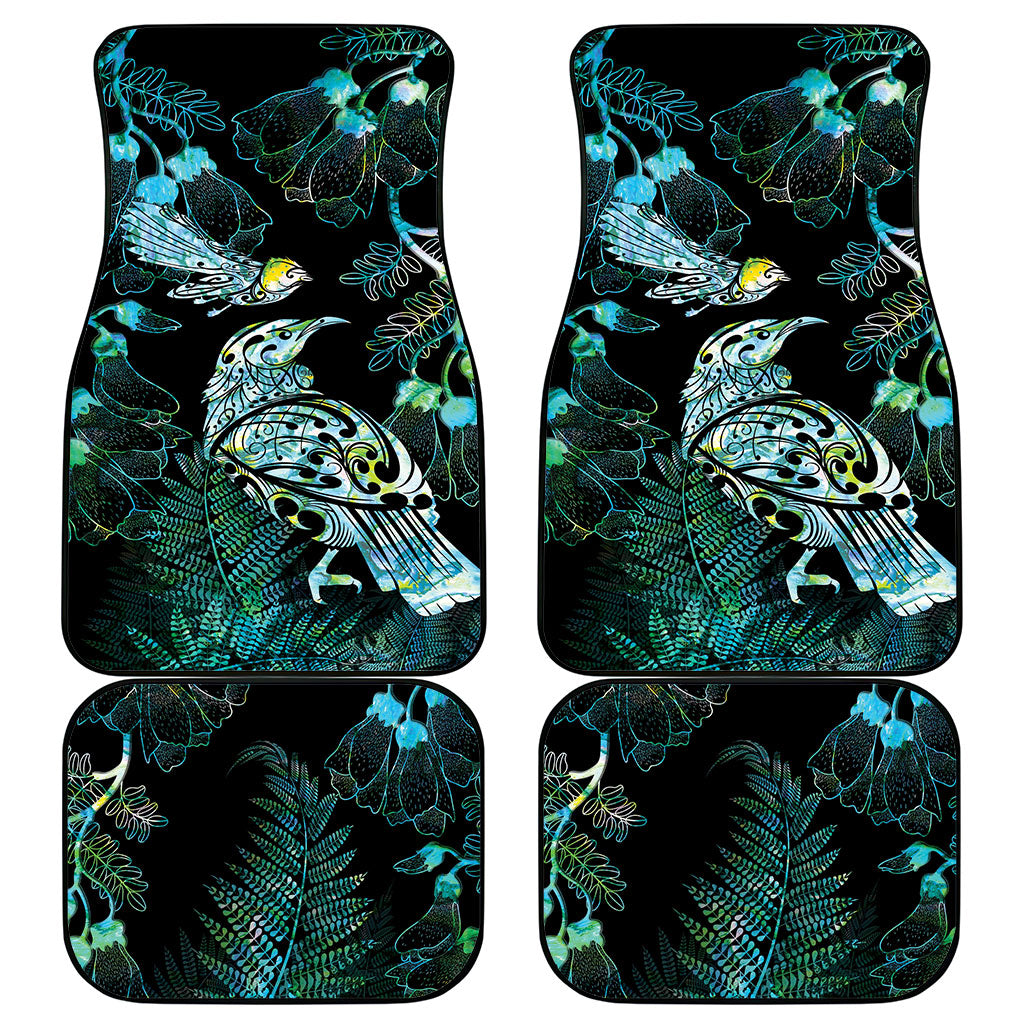 Aotearoa Maori Mahuru Car Mats Spring Time - Paua Shell Green LT7 - Polynesian Pride