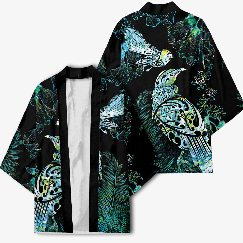 Aotearoa Maori Mahuru Kimono Spring Time - Paua Shell Green LT7 - Polynesian Pride