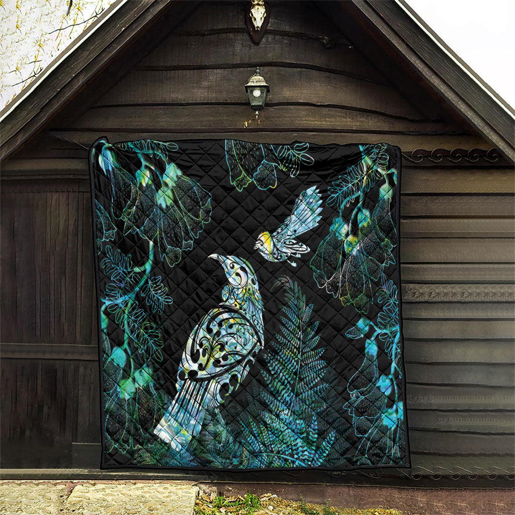 Aotearoa Maori Mahuru Quilt Spring Time - Paua Shell Green LT7 - Polynesian Pride