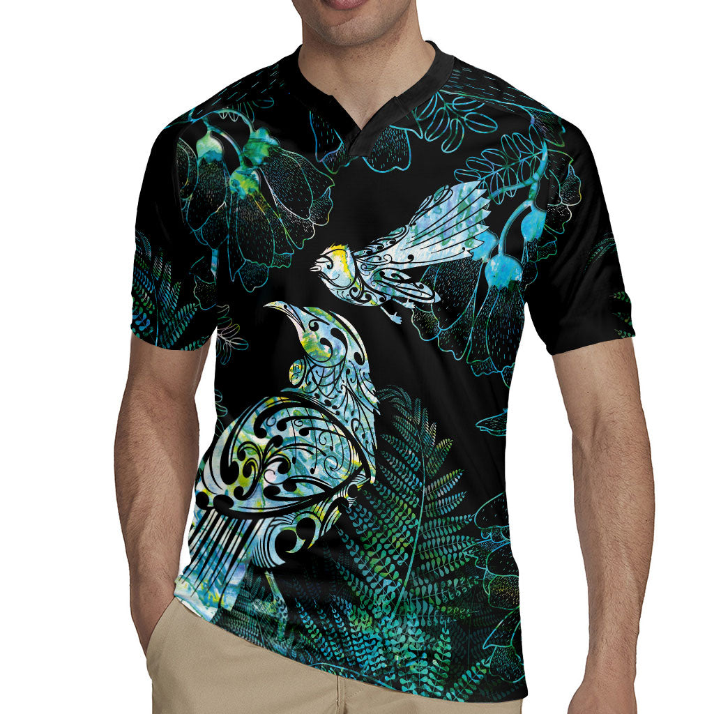 Aotearoa Maori Mahuru Rugby Jersey Spring Time - Paua Shell Green LT7 - Polynesian Pride