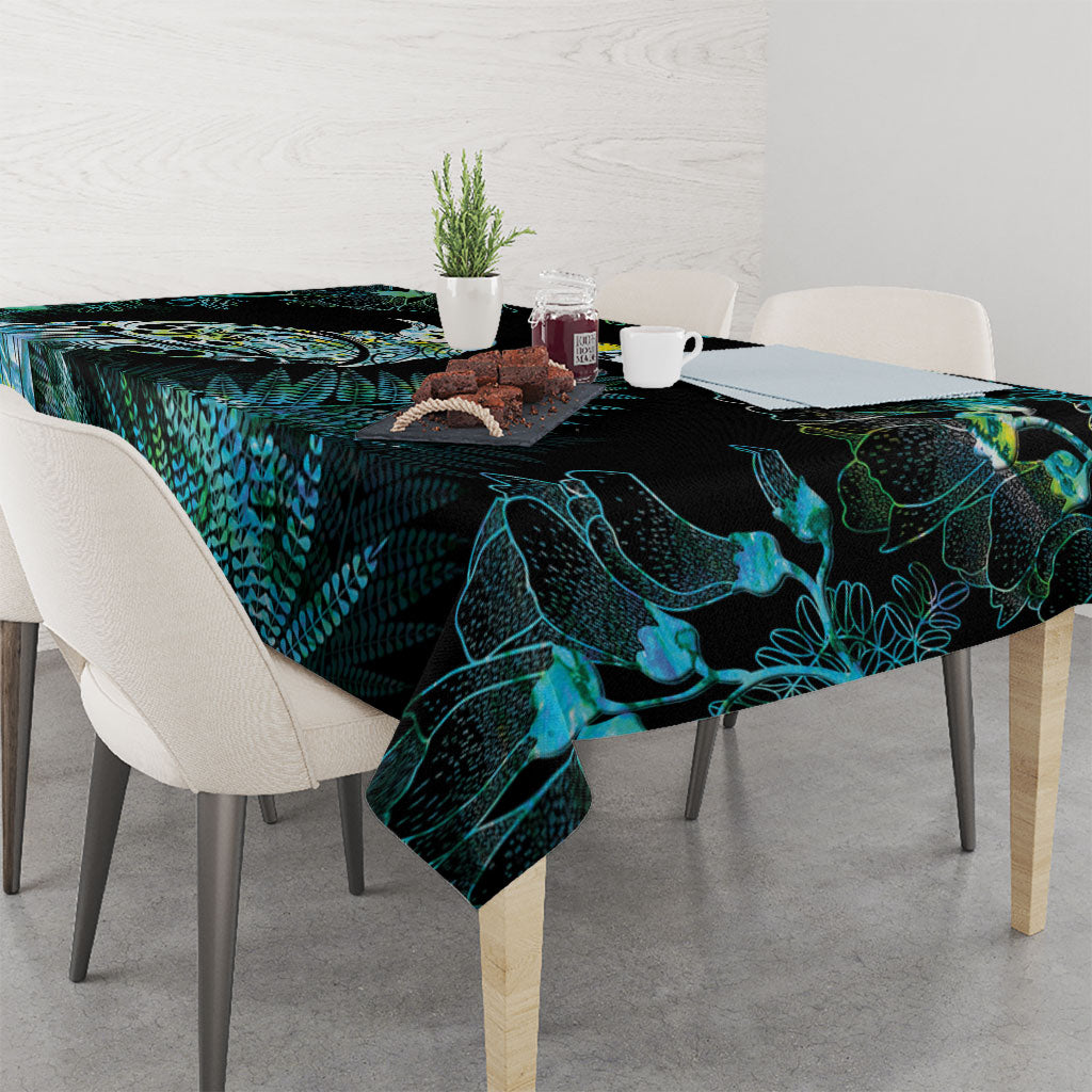 Aotearoa Maori Mahuru Tablecloth Spring Time - Paua Shell Green LT7 - Polynesian Pride
