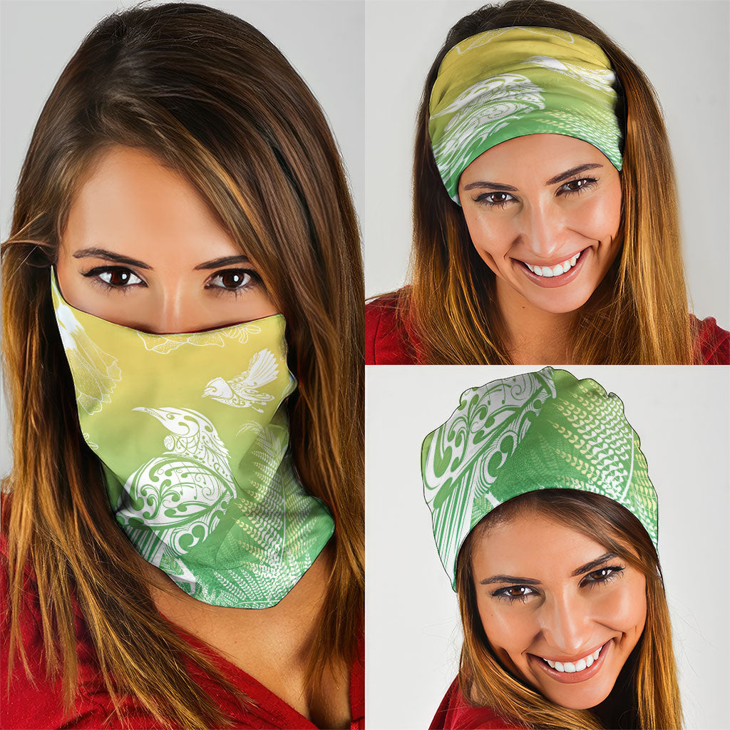 Aotearoa Maori Mahuru Tui With Pikawakawa Neck Gaiter Spring Time LT7 - Polynesian Pride