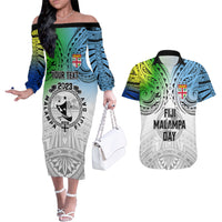personalised-malampa-fiji-day-couples-matching-off-the-shoulder-long-sleeve-dress-and-hawaiian-shirt-gradient-style