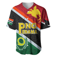 Personalised Penama and Papua New Guinea Day Baseball Jersey Emblem Mix Style LT7 Colorful - Polynesian Pride