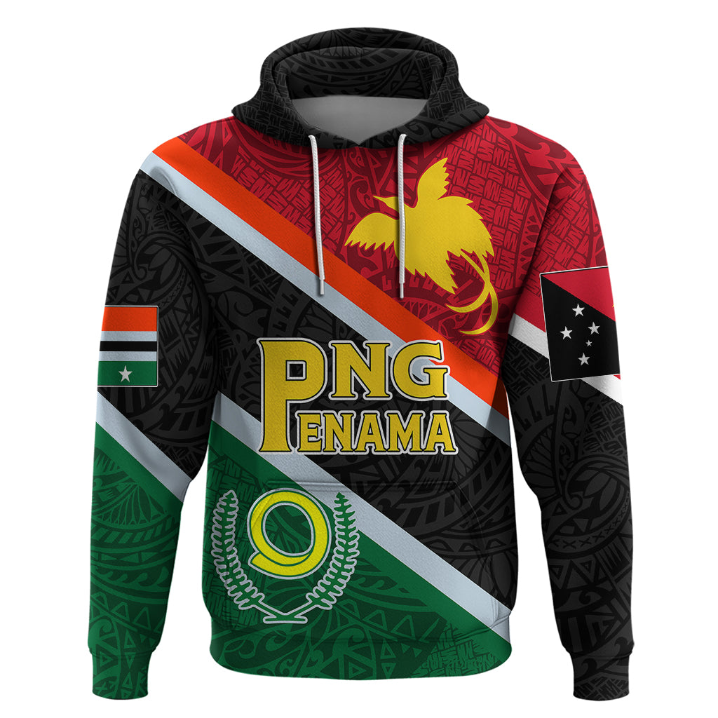 Personalised Penama and Papua New Guinea Day Hoodie Emblem Mix Style LT7 Colorful - Polynesian Pride