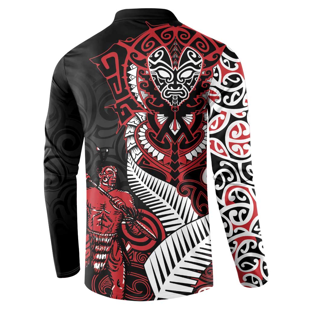 Aotearoa Toitu Te Tiriti Button Sweatshirt Whakairo Wheku LT7 - Polynesian Pride