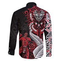 Aotearoa Toitu Te Tiriti Family Matching Off Shoulder Maxi Dress and Hawaiian Shirt Whakairo Wheku